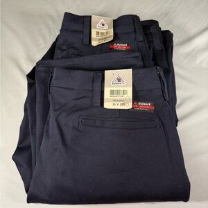 Lot of 2 Bulwark FR Pants 35x30 Navy CAT2 NFPA‎ 2112 Flame Resistant NWT